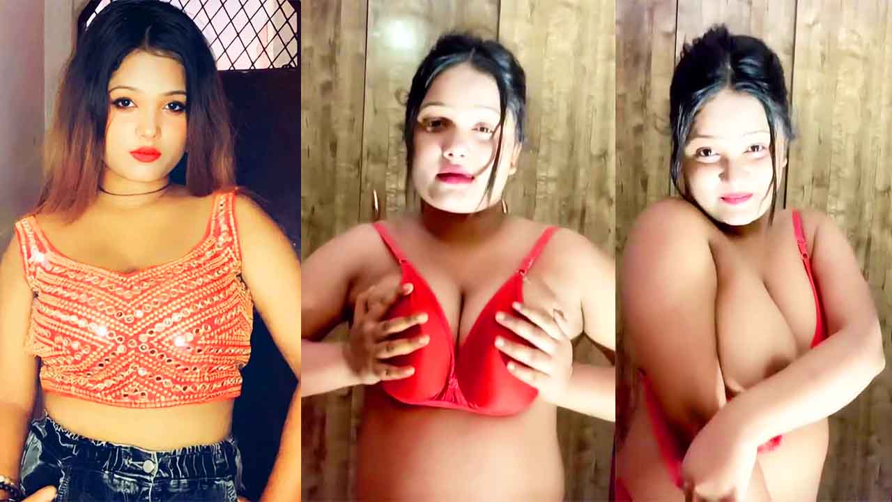 Nikita Bardwaj Stripping Red Bra Panty Full Nude On Premium Video